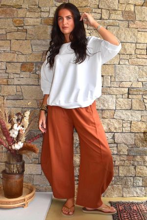 Lagen 7/8 Barrel Pant Rust